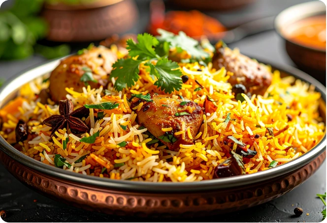 Delicious Chicken Birani - Signature Dish at RARA Kew